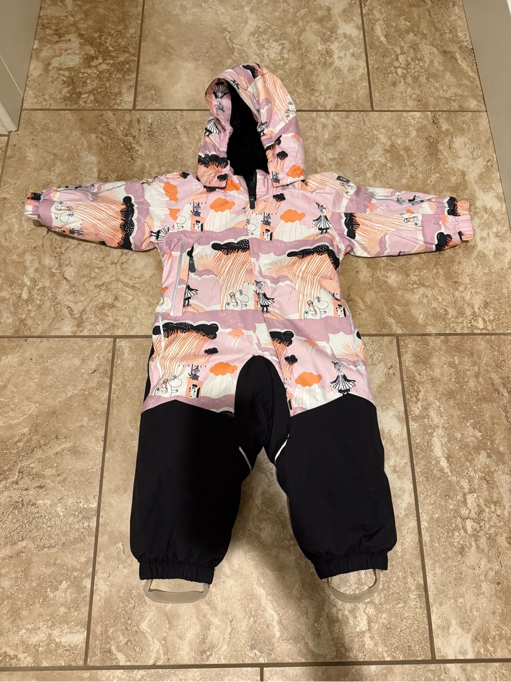 Waterproof Reimatec Snowsuit | Size 80 or 12-18 mos | Peach pink pattern